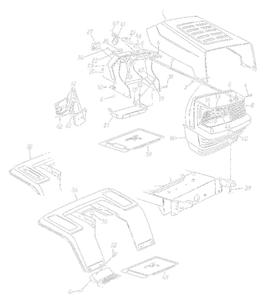 Hood Style 0 Diagram and Parts List for 136L660F000 1996 Yard Machines Lawn Tractor